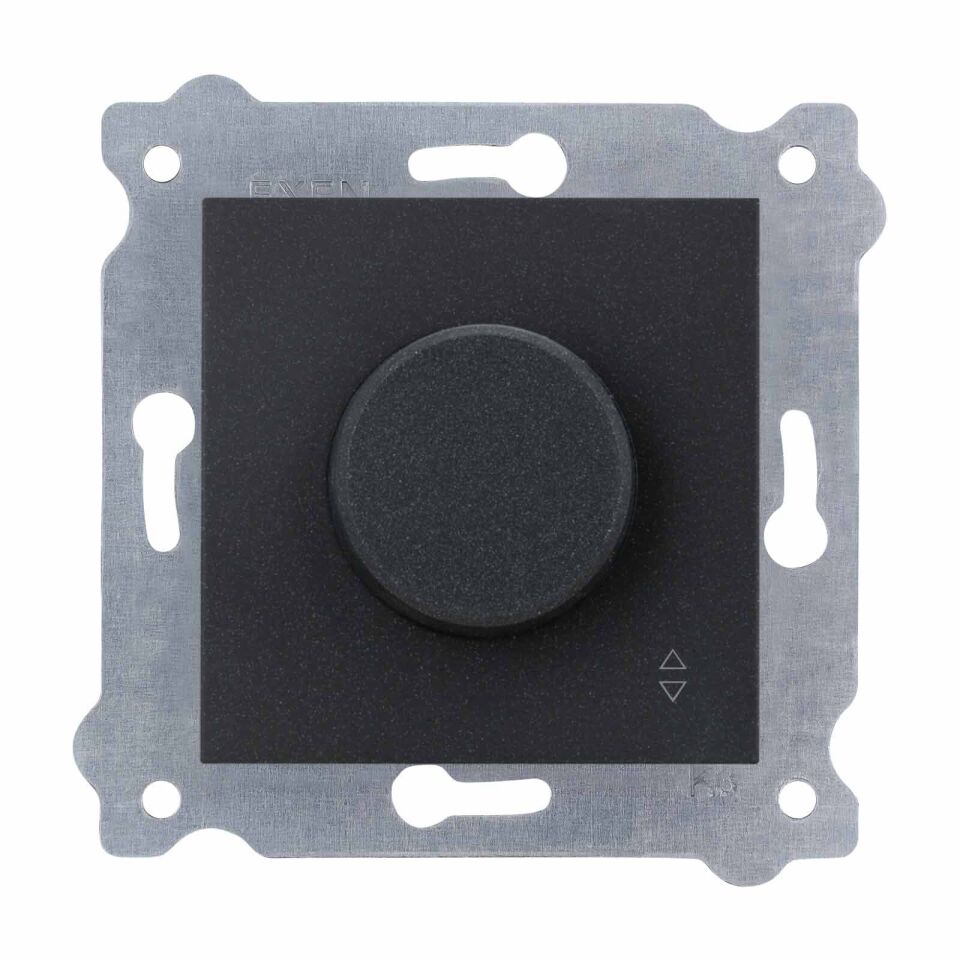 Exen Metalik Siyah Modül+Kapak  Veavien Dimmer 500W