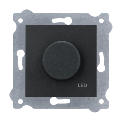 Exen Metalik Siyah Modül+Kapak  Led Dimmer 200W (Rd Dimmer)