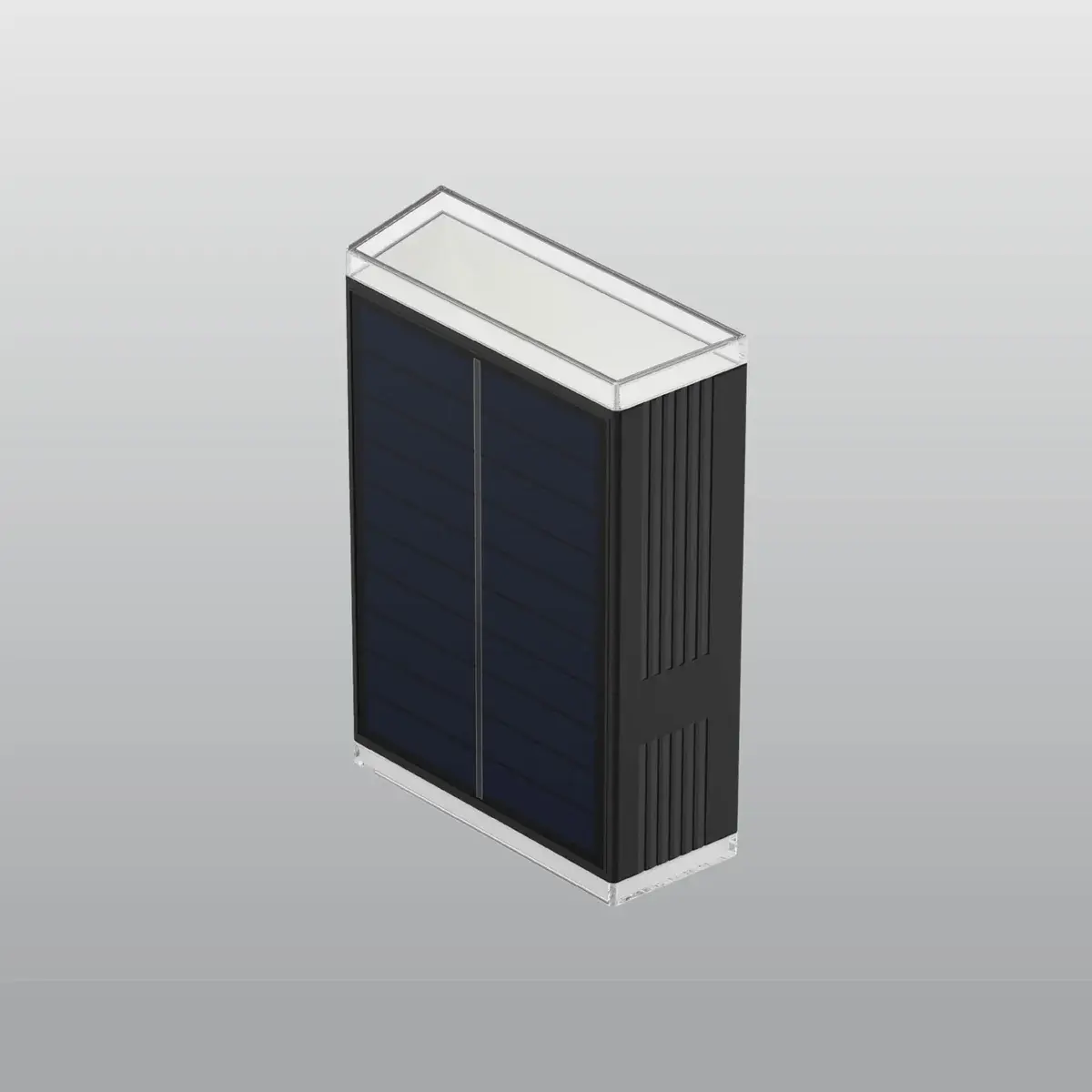 ACK AG60-19801 Solar Led Duvar Armatürü Çift Yönlü Siyah Gövde CCT 3 RENK 1W/H 10Mmx44Mmx162Mm
