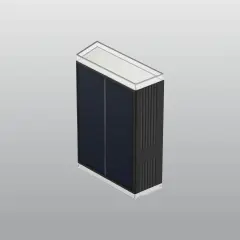 ACK AG60-19801 Solar Led Duvar Armatürü Çift Yönlü Siyah Gövde CCT 3 RENK 1W/H 10Mmx44Mmx162Mm