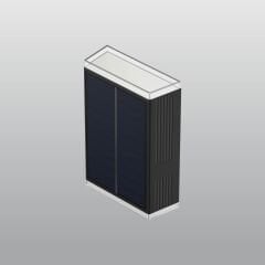 ACK AG60-19801 Solar Led Duvar Armatürü Çift Yönlü Siyah Gövde CCT 3 RENK 1W/H 10Mmx44Mmx162Mm