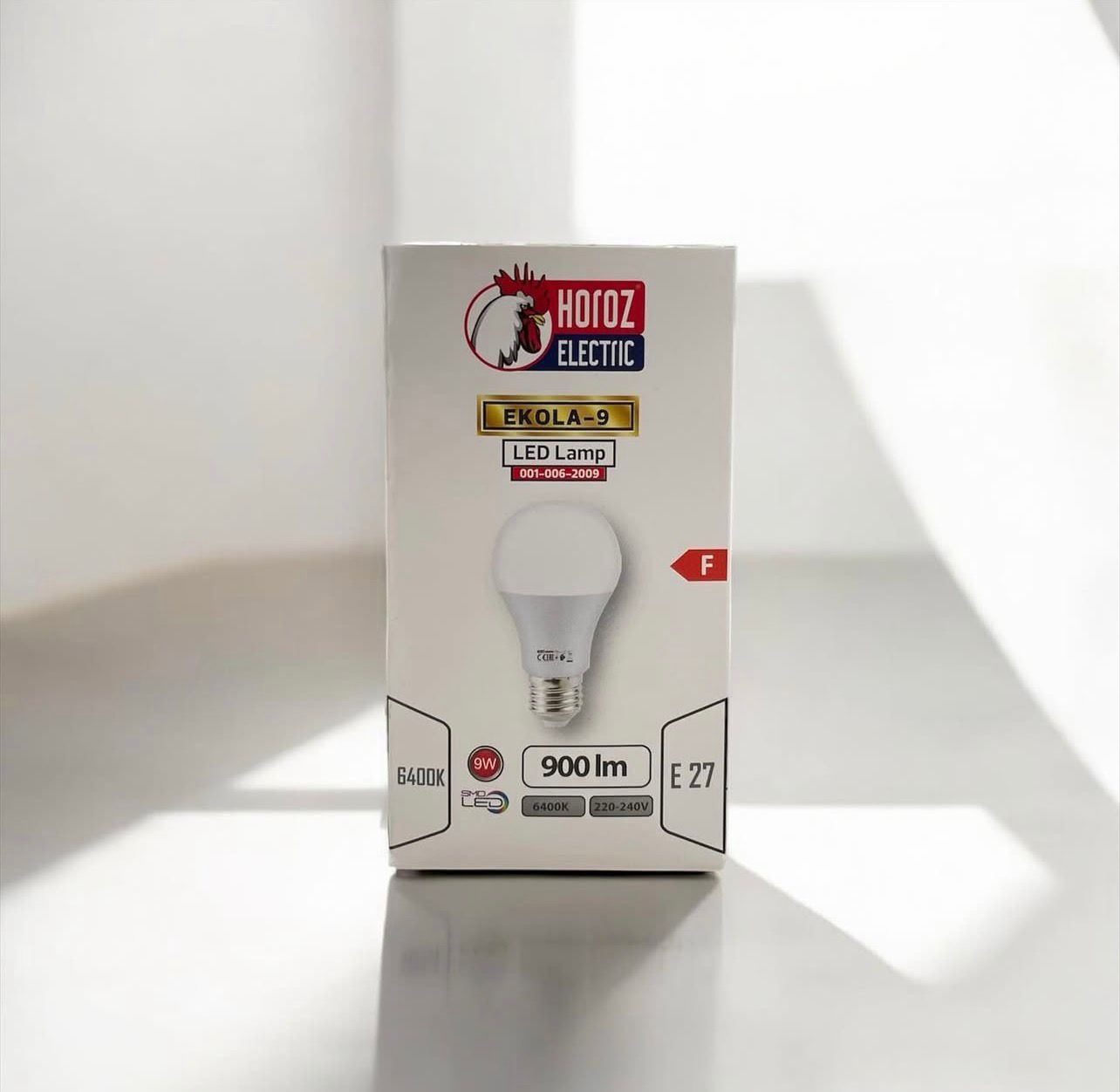 Horoz 001-006-2009 Ekola 9 W  Led Ampul 6400K 220-240V E27