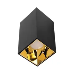 ACK Sıvaüstü Dekoratif Armatür 74X110Mm Beyaz Reflektör Siyah Kasa AH12-07501