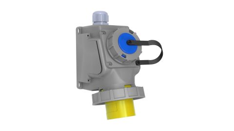 Bemis  3/32A. 90° Eğik Makine Prizli Duvar Fişi IP67 BC1-3303-7238