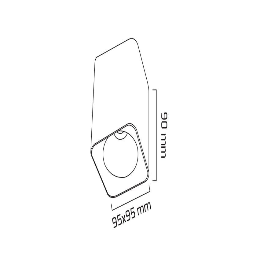 Goya Gy 1853 Siyah Kasa 14W 40° 4000K Sıva Üstü  Led Armatür