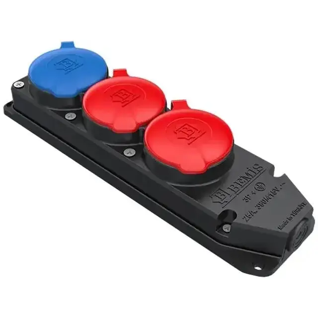 Seldur 3x25A 3’lü Trifaze Kauçuk Grup Priz 2 TF + 1 MF K325-309