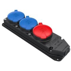 Seldur 3x25A 3’lü Trifaze Kauçuk Grup Priz 1 TF + 2 MF K325-310