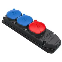 Seldur 3x25A 3’lü Trifaze Kauçuk Grup Priz 1 TF + 2 MF K325-310