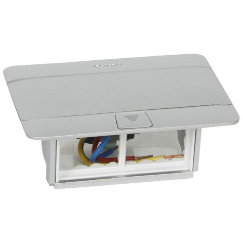 Legrand  4 modül Donatılabilir masa veya döşeme altı buat mat alüminyum renk LEG-054011