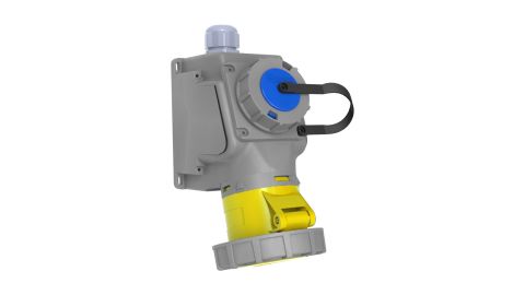 Bemis  3/32A. 90° Eğik Makine Prizli Duvar Prizi IP67 BC1-3303-7537