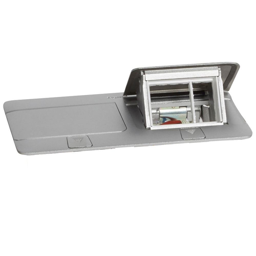 Legrand  6 (2x3) modül Donatılabilir masa veya döşeme altı buat mat alüminyum renk LEG-054012