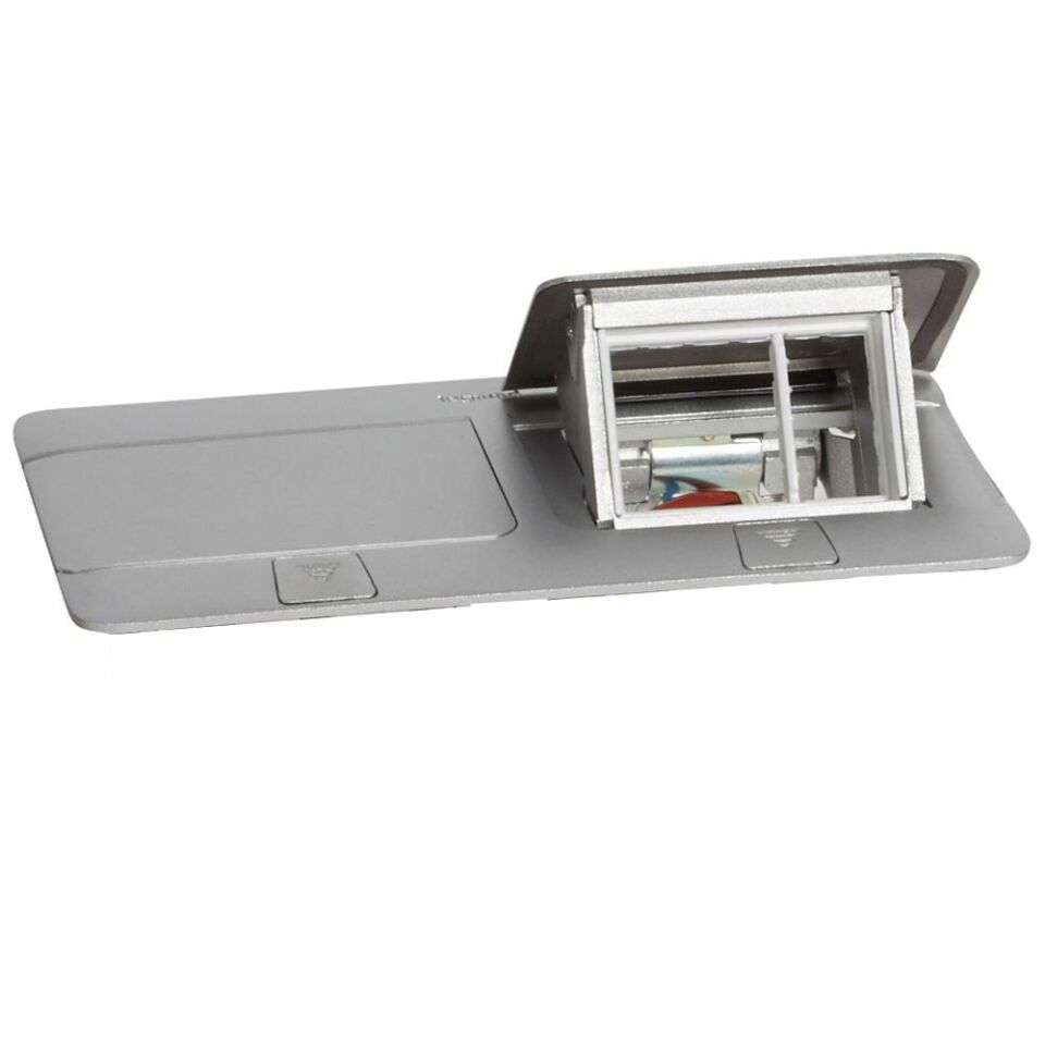 Legrand  6 (2x3) modül Donatılabilir masa veya döşeme altı buat mat alüminyum renk LEG-054012