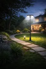 ACK AT42-29001 25W Cct Solar Bahçe Armatürü 3800Lm Ip54 Abs + ACK A05-95-023 Solar Bahçe Armatürü Ayak Takimi SET