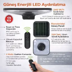 ACK AT42-29001 25W Cct Solar Bahçe Armatürü 3800Lm Ip54 Abs + ACK A05-95-023 Solar Bahçe Armatürü Ayak Takimi SET