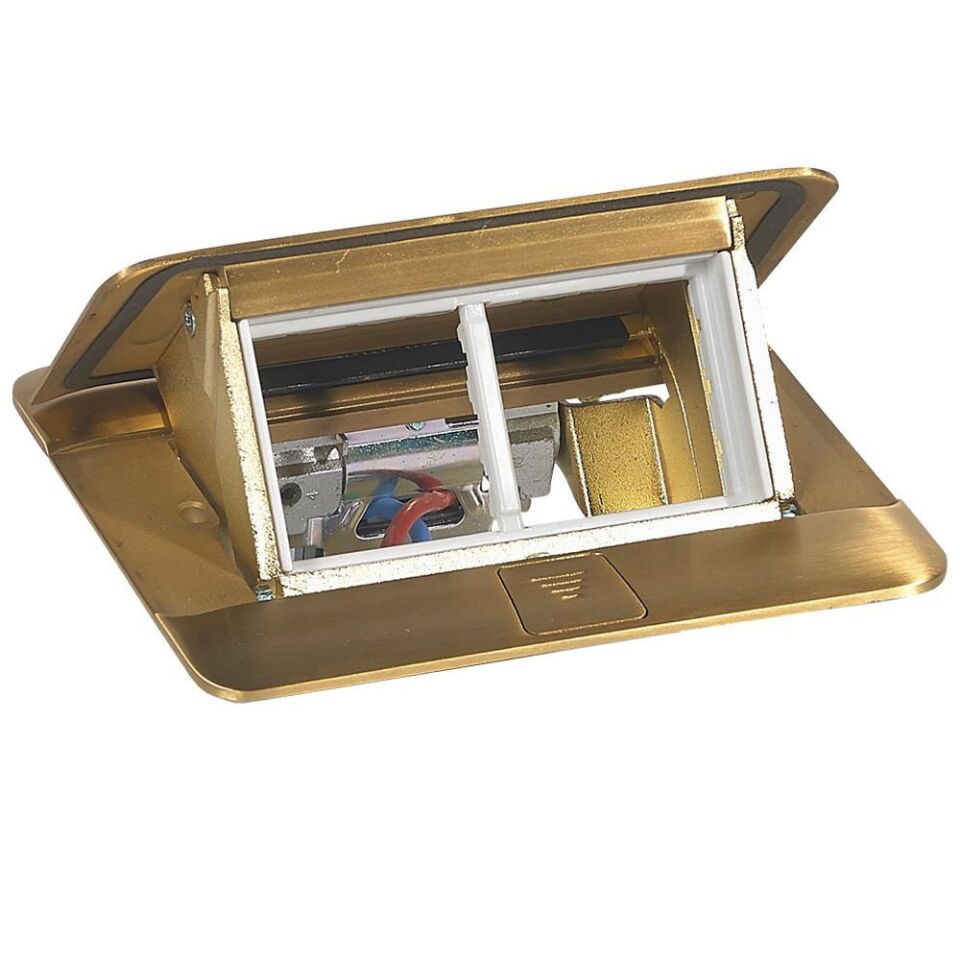 Legrand  4 modül Donatılabilir masa veya döşeme altı buat altın rengi LEG-054016