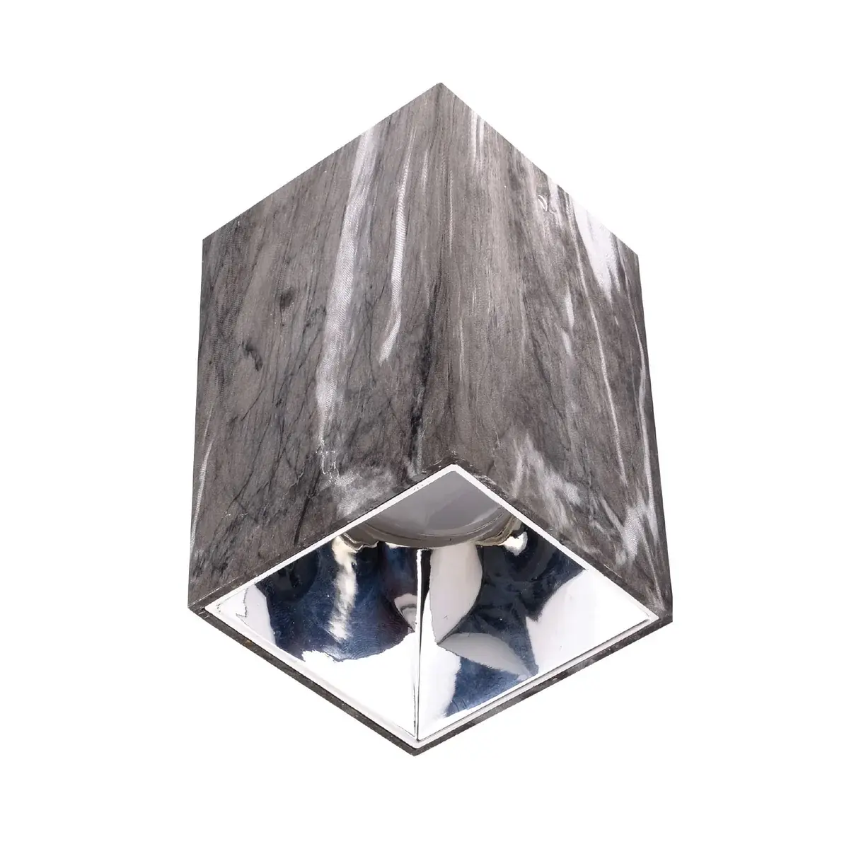 ACK Sıvaüstü Dekoratif Armatür 74X110Mm  Siyah Reflektör Gri Mermer Kasa AH12-07512