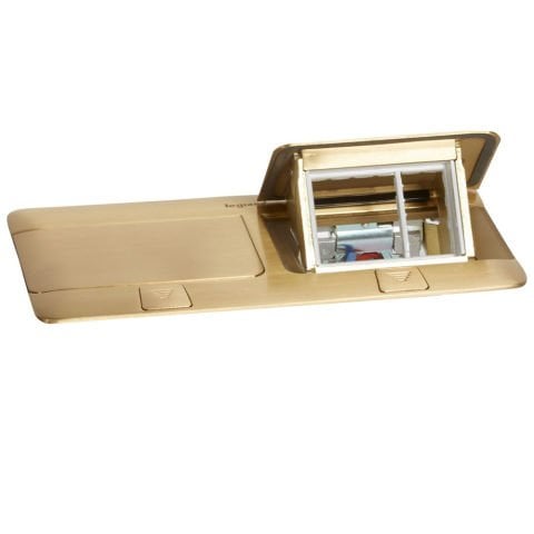 Legrand  6 (2x3) modül Donatılabilir masa veya döşeme altı buat altın rengi LEG-054017