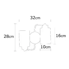 Aydinlatmadunyam Aplik Black Balcova-N-345