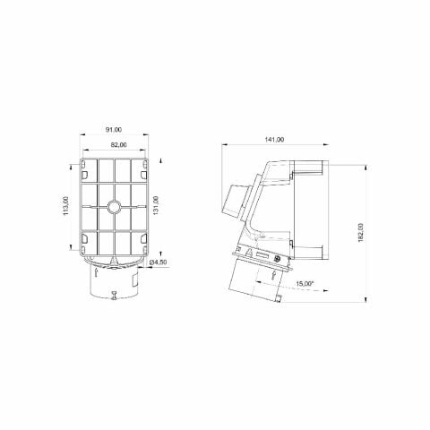 Bemis 5/32A. Pako Salterli 90° Egik Duvar Fis Ip44 Bc1-3505-2240