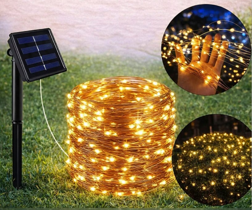 ACK AG60-20801 10Mt 100Led 3000K Solar Led Susleme Isigi en uygun fiyatlı satıcı