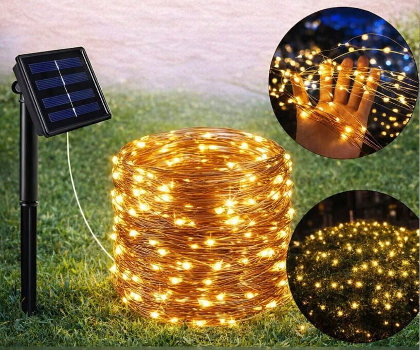 ACK AG60-20801 10Mt 100Led 3000K Solar Led Susleme Isigi