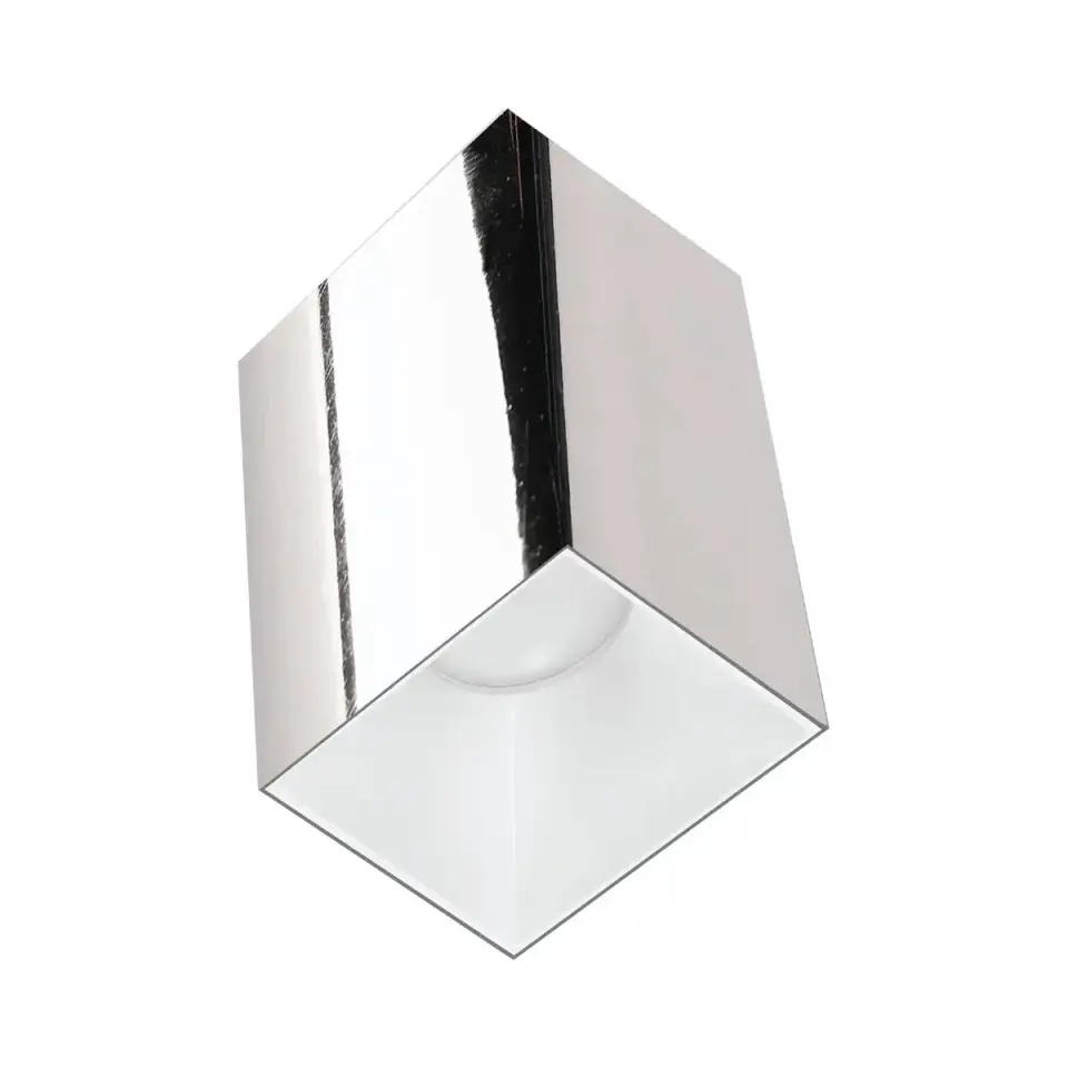 ACK Sıvaüstü Dekoratif Armatür 74X110Mm  Siyah Reflektör Krom Kasa AH12-07515
