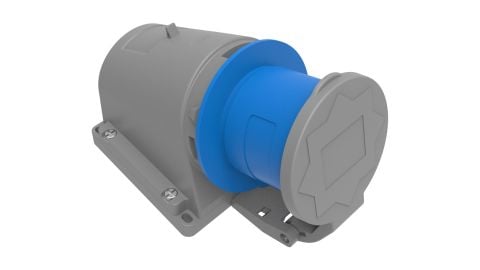 Bemis  3/32A. 90° Eğik Duvar Fiş (Yaylı Kapaklı) IP44 BC1-3403-2235