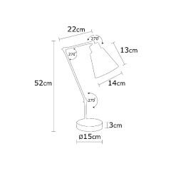 Aydinlatmadunyam Masa Lambasi Copper Konikkem-N-592