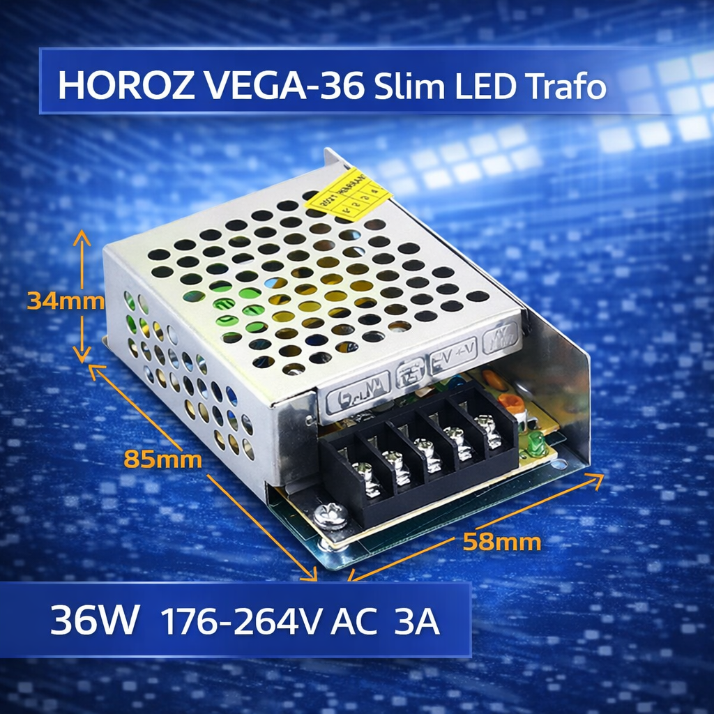 Horoz 082-001-0036 Vega-36 36W 176-264V 3A Slim Led Trafo