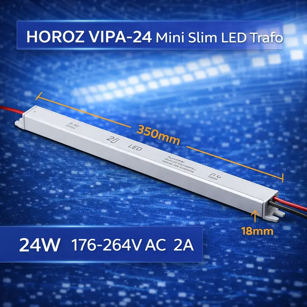 Horoz 082-002-0012 Vipa-12 12W 176-264V 1A Mini Slim Led Trafo