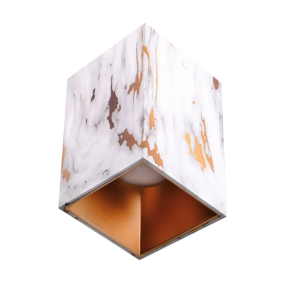 ACK Sıvaüstü Dekoratif Armatür  74X110Mm  Parlak Krom  Reflektör Gold Mermer Kasa AH12-07553