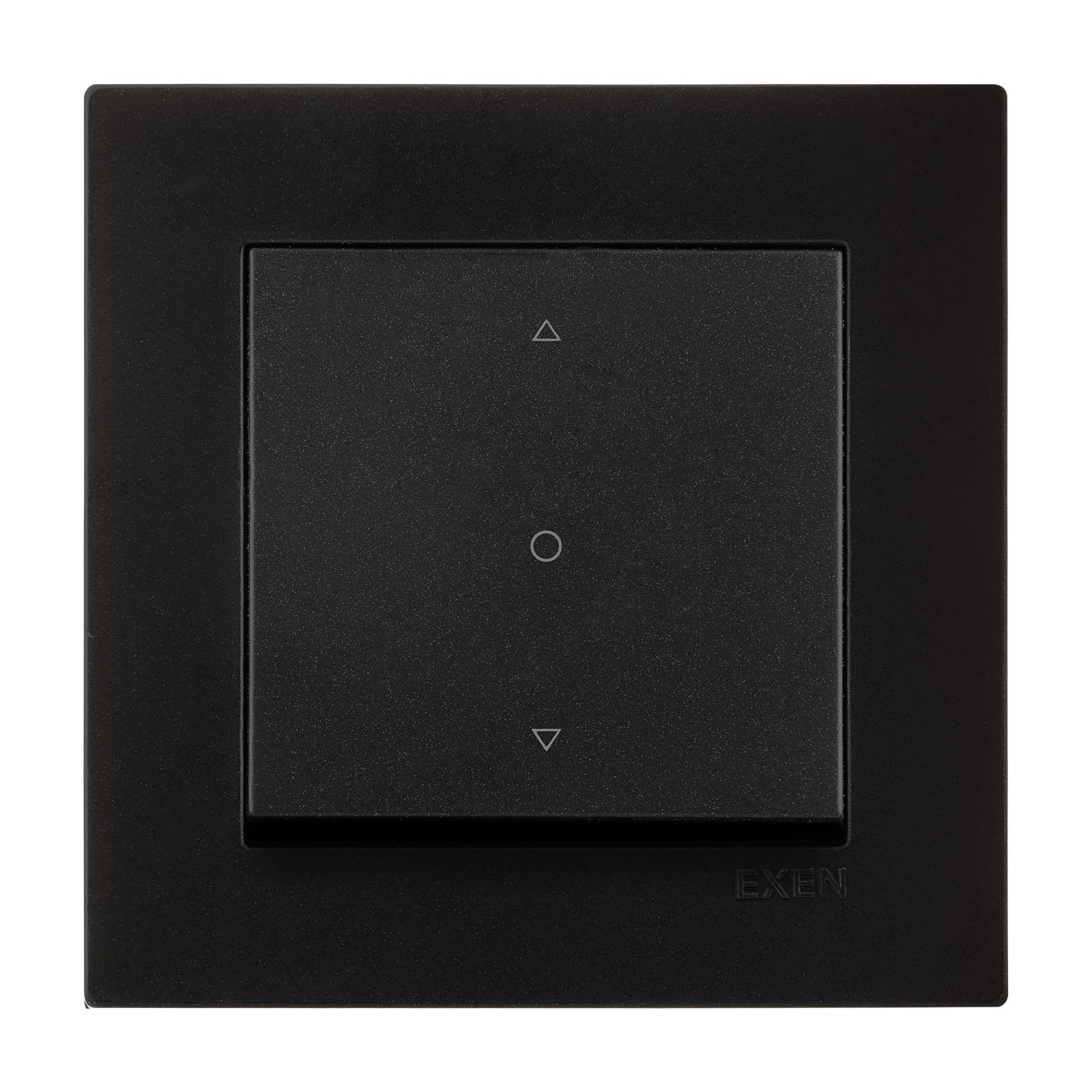 Exen Karell Metalik Siyah Tek Tuslu Jaluzi Komple Takim