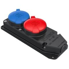 Seldur 3x25A 2’li Trifaze Kauçuk Grup Priz 1 TF + 1 MF K325-307