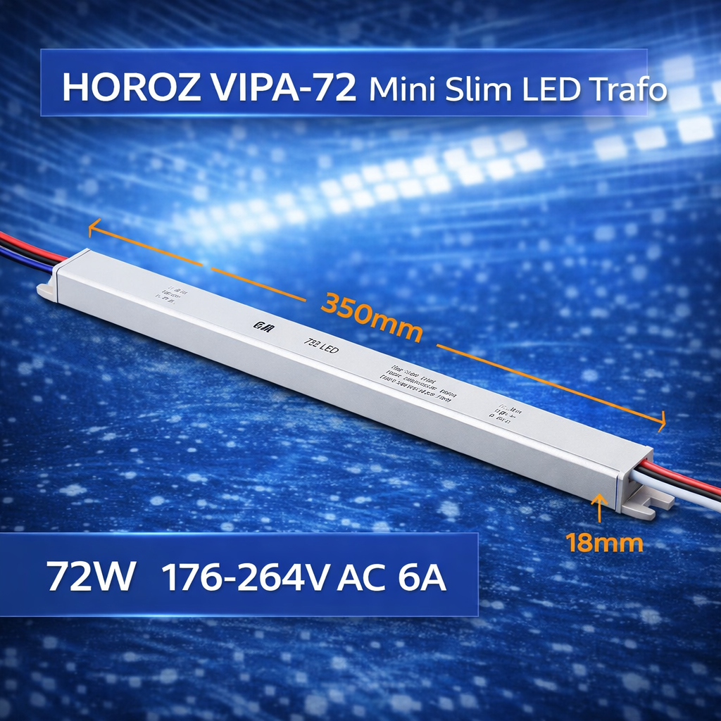Horoz 082-002-0072 Vipa-72 72W 176-264V 6A Mini Slim Led Trafo