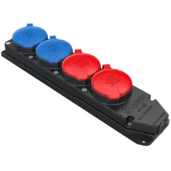 Seldur 3x25A 4’lü Trifaze Kauçuk Grup Priz 2 TF + 2 MF K325-312