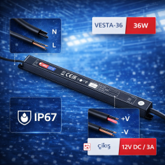 Horoz 083-001-0036 Vesta-36 36W 220-240V 3A Ip67 Led Trafo