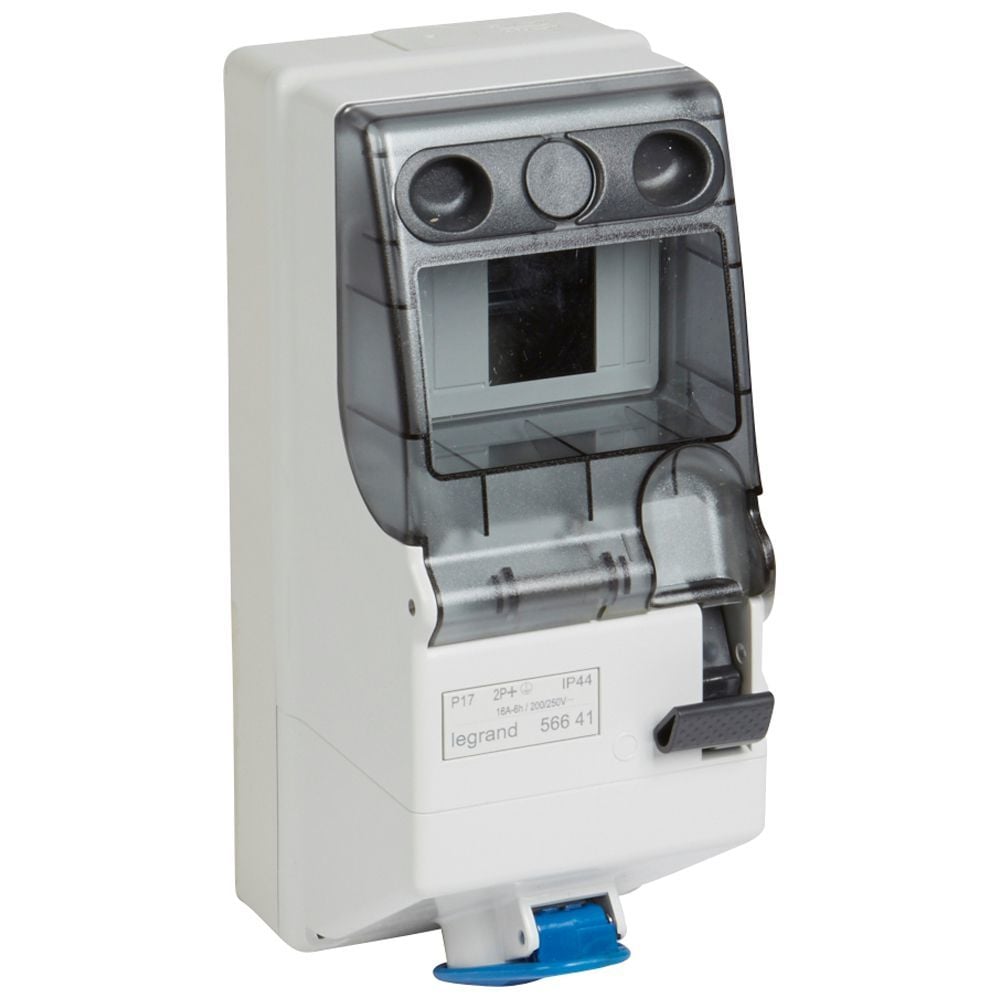 Legrand  P17 endüstriyel tip kilitli priz kutusu 200/250V 16A 2P+T IP44 LEG-056641
