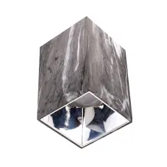 ACK Sıvaüstü Dekoratif Armatür  74X110Mm  Parlak Altın  Reflektör Gri Mermer Kasa AH12-07562