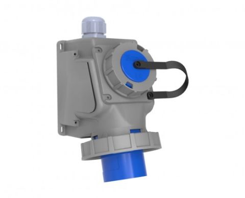 Bemis  3/32A. 90° Eğik Makine Prizli Duvar Fişi IP67 BC1-3403-7238