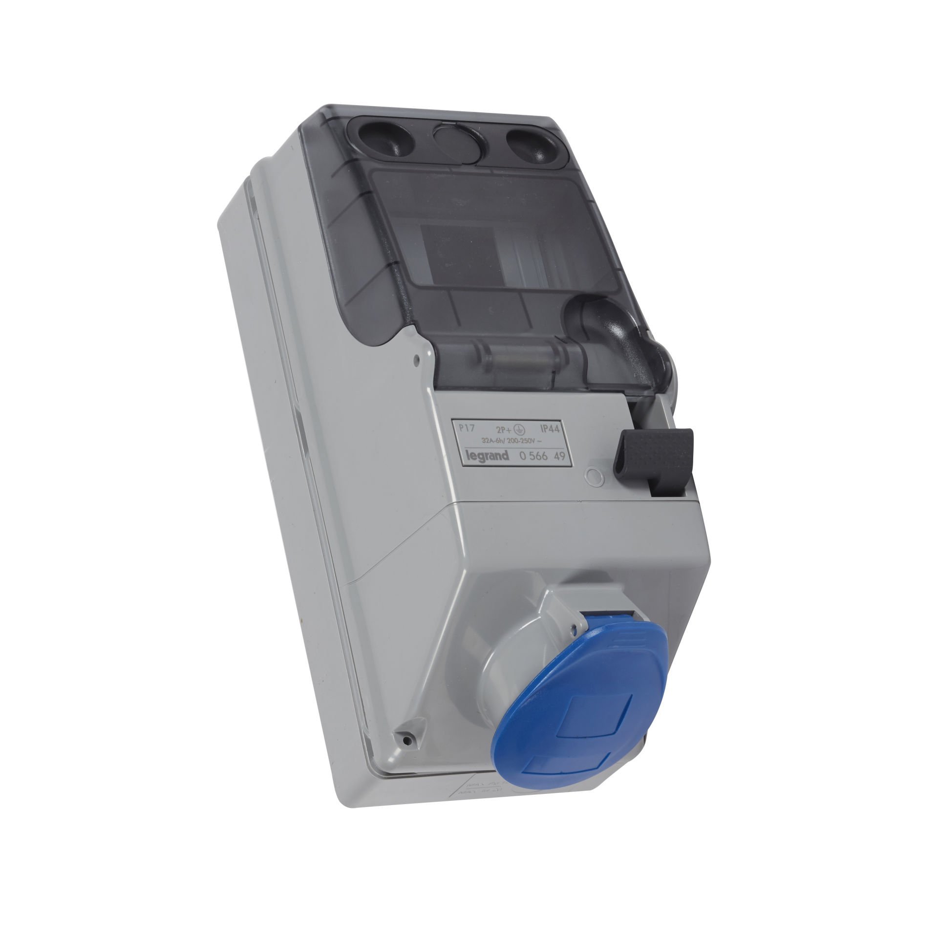 Legrand  P17 endüstriyel tip kilitli priz kutusu 200/250V 32A 2P+T IP44 LEG-056649