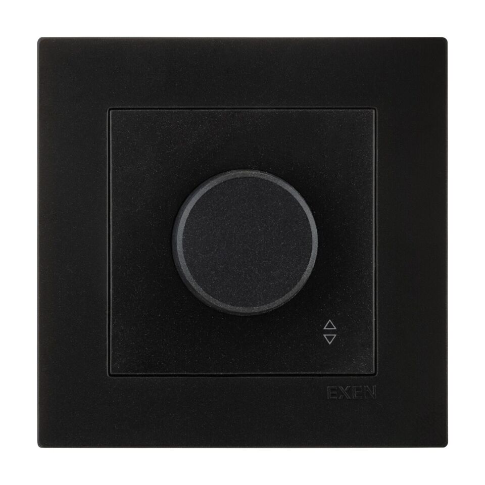 Exen Karell Metalik Siyah Veavien Dimmer 500W Komple Takim