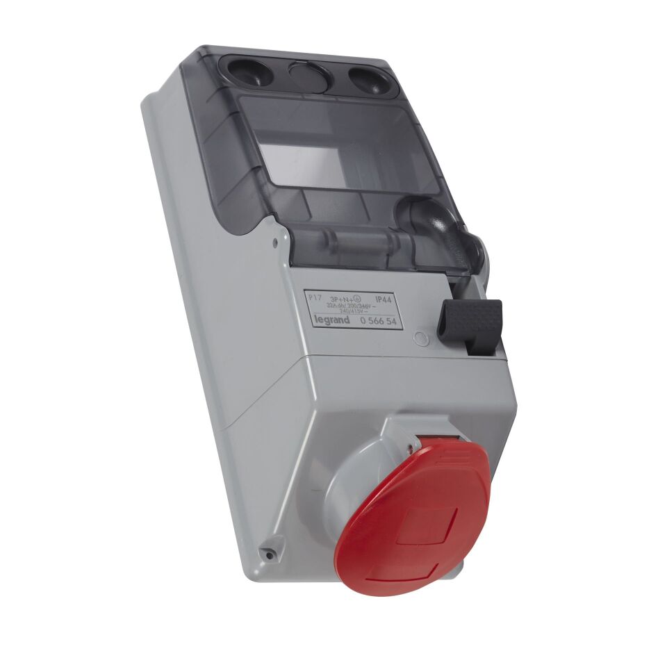 Legrand  P17 endüstriyel tip kilitli priz kutusu 200/250V 32A 3P+N+T IP44 LEG-056654