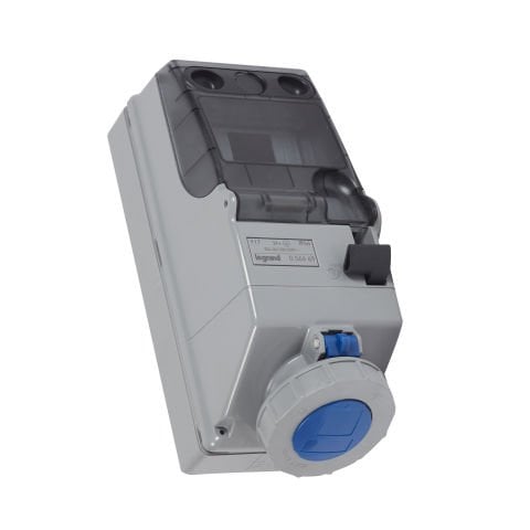 Legrand  P17 endüstriyel tip kilitli priz kutusu 200/250V 32A 2P+T IP66 LEG-056669