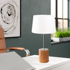 Aydinlatmadunyam Masa Lambasi Silver Abajur-N-778