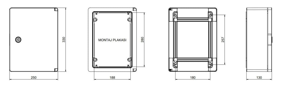 Çetinkaya Pano  25x33x13 ABS Pano Opak ÇP 5002