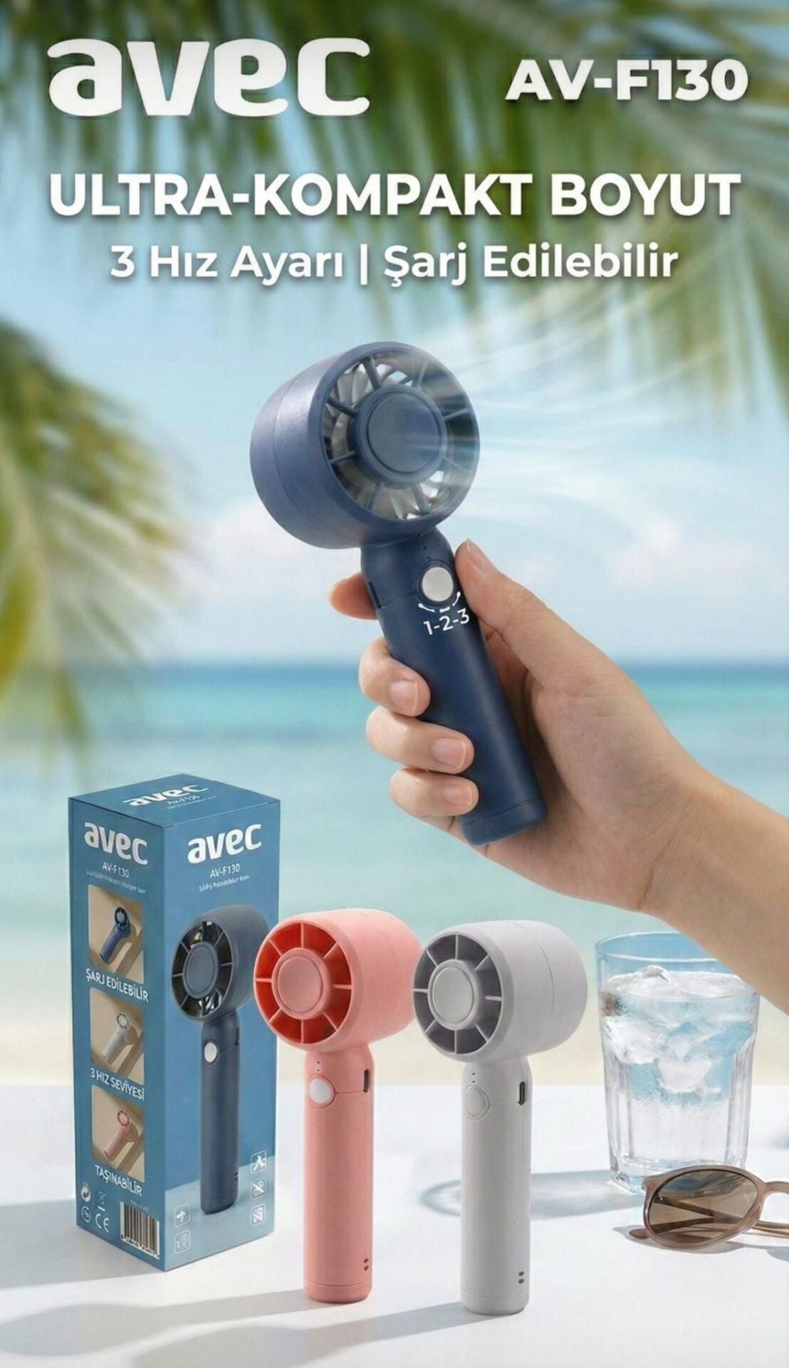 Avec Av-F130 Usb Sarjli Mini Fan