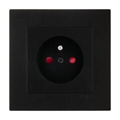 Exen Karell Metalik Siyah Çocuk Korumali Ups Priz Komple Takim