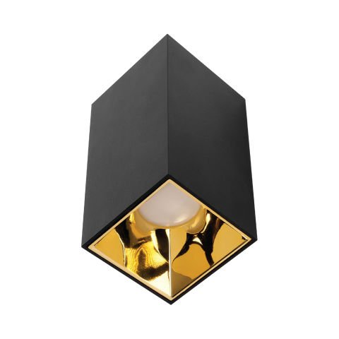 ACK Sıvaüstü Dekoratif Armatür 74X110Mm   Parlak Gül Reflektör Siyah Kasa AH12-07571