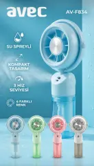 Avec Av-F834 Usb Sarjli Su Spreyli Mini Fan