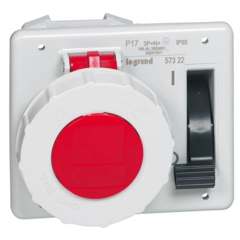 Legrand  P17 end. tip mandallı 0-1 konumlu kilitlenebilir priz 380/415V 16A 3P+N+T IP55 LEG-057322